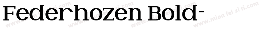 Federhozen Bold字体转换